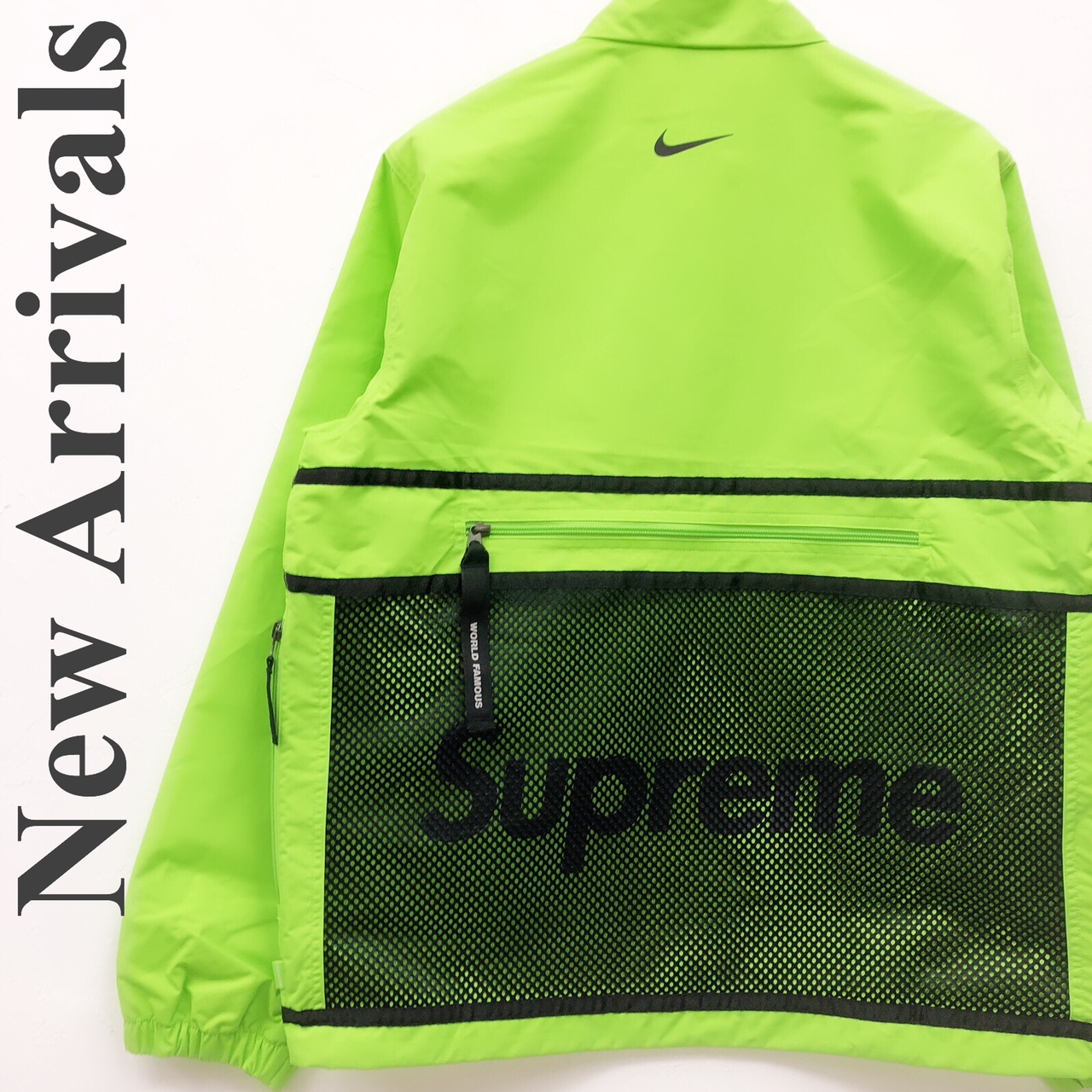 supreme supreme大阪 心斎橋 アメ村 シュプリーム ナイキ NIKE NEWERA THE NORTH FACE ニューエラ ノースフェイス 17AW 18AW backpack バックパック ジャケット トレイルジャケット 中古 メメモリオンライン mememori online